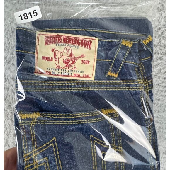 True Religion Billy Super T Womens 29 Jeans USA Blue Denim Orange Stitch NWOT - Picture 16 of 16